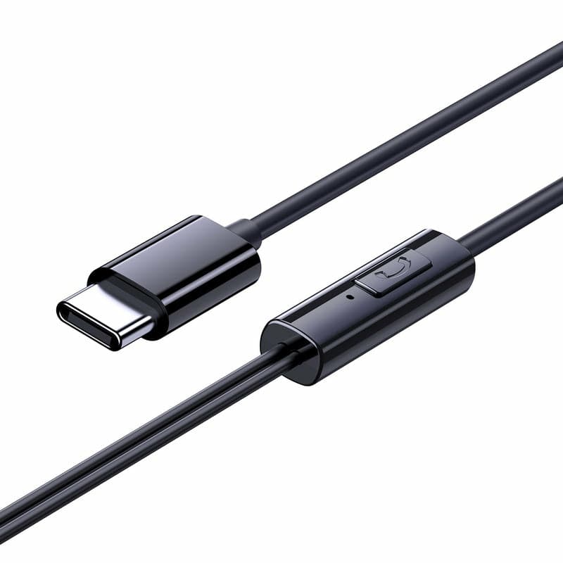 CASTI Baseus Encok CZ11, in ear, pt smartphone, aluminiu, microfon pe fir, conectare prin cablu USB Type-C, negru "A00164300113-Z1" — miniatură