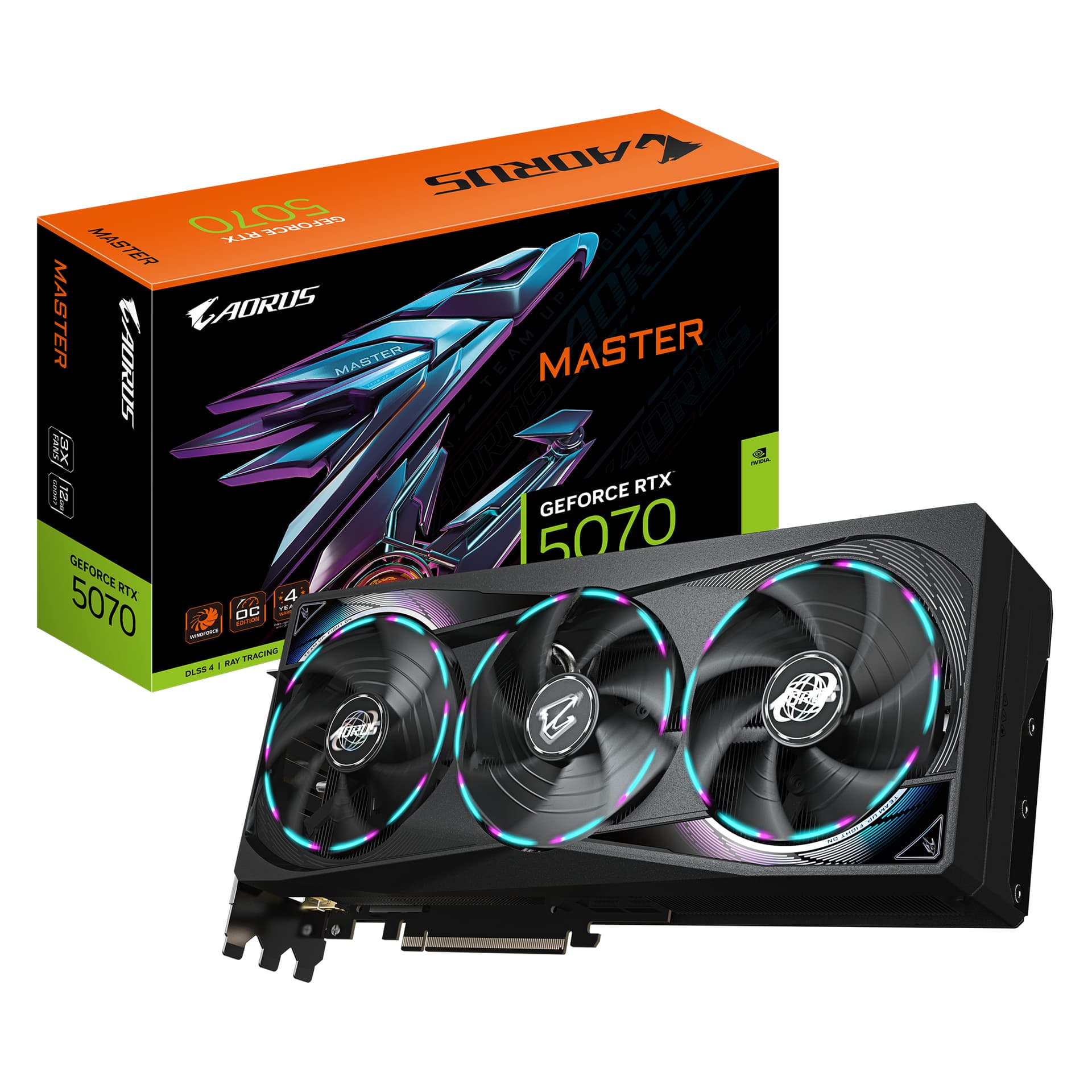 VGA GIGABYTE AORUS RTX 5070 MASTER 12GB"GV-N5070AORUS M-12GD"