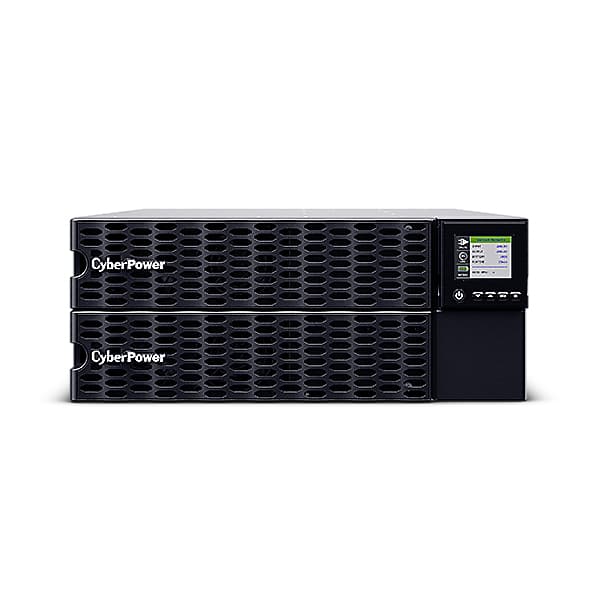 UPS CYBER POWER Online dubla conversie cu sin. pura, cu management, Rack 4U, LCD, 10000VA/10000W, 10x IEC, baterie 16x 12V/9Ah, incarcare pana la 4h, USB, RS232, slot SNMP, APFC, LCD col, EPO, EBM, GreenP, "OL10KERTHD" — miniatură