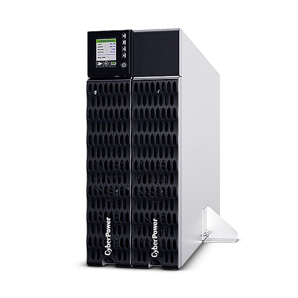 UPS CYBER POWER Online dubla conversie cu sin. pura, cu management, Rack 4U, LCD, 10000VA/10000W, 10x IEC, baterie 16x 12V/9Ah, incarcare pana la 4h, USB, RS232, slot SNMP, APFC, LCD col, EPO, EBM, GreenP, "OL10KERTHD" — miniatură