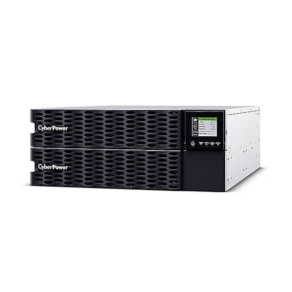 UPS CYBER POWER Online dubla conversie cu sin. pura, cu management, Rack 4U, LCD, 10000VA/10000W, 10x IEC, baterie 16x 12V/9Ah, incarcare pana la 4h, USB, RS232, slot SNMP, APFC, LCD col, EPO, EBM, GreenP, "OL10KERTHD"