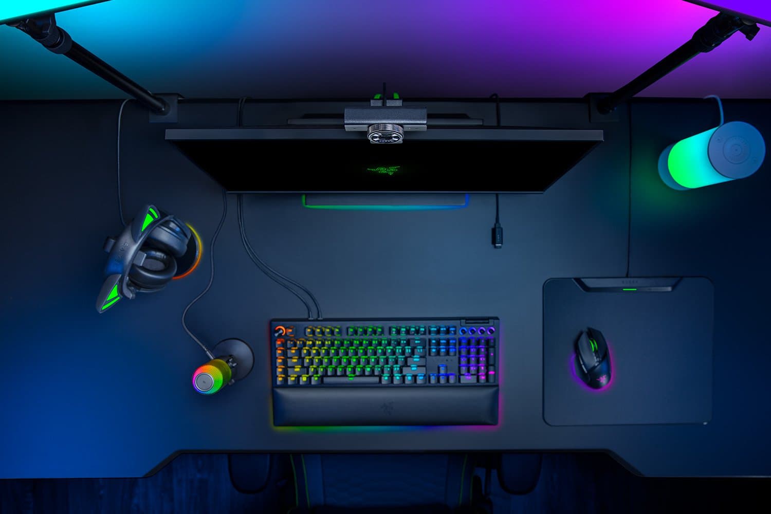 Camera Web RAZER Kiyo V2 X, rezolutie video 2K, USB 2.0, Negru — miniatură