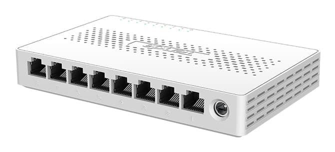 SWITCH Tenda 8 Porturi 2.5 Gigabit, carcasa plastic, alb "SM108" — miniatură