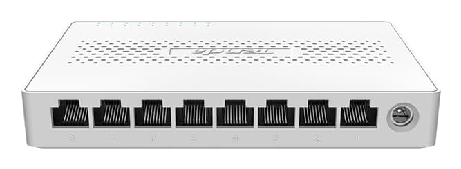 SWITCH Tenda 8 Porturi 2.5 Gigabit, carcasa plastic, alb "SM108"