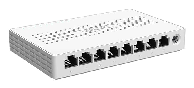 SWITCH Tenda 8 Porturi 2.5 Gigabit, carcasa plastic, alb "SM108" — miniatură