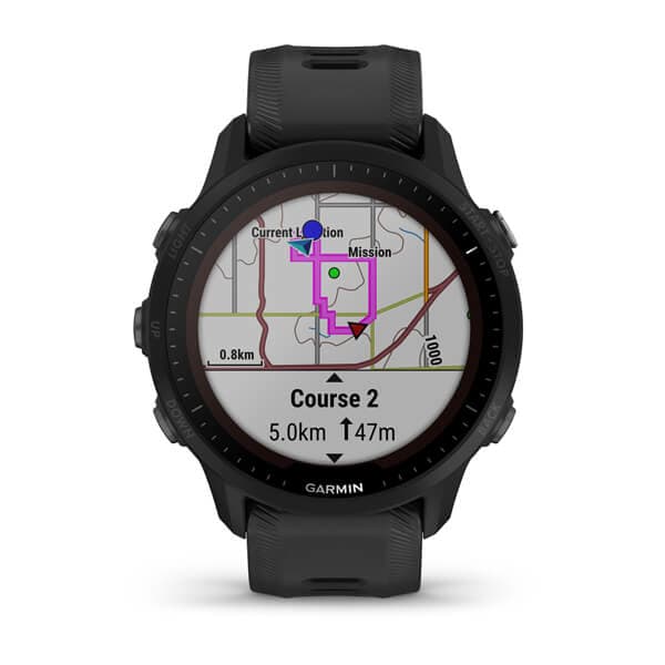 Smartwatch Forerunner 955 3.3cm (1.3") MIP, Digital, 260x260px, Touchscreen, Wi-Fi, GPS (satellite), Negru"010-02638-20" — miniatură