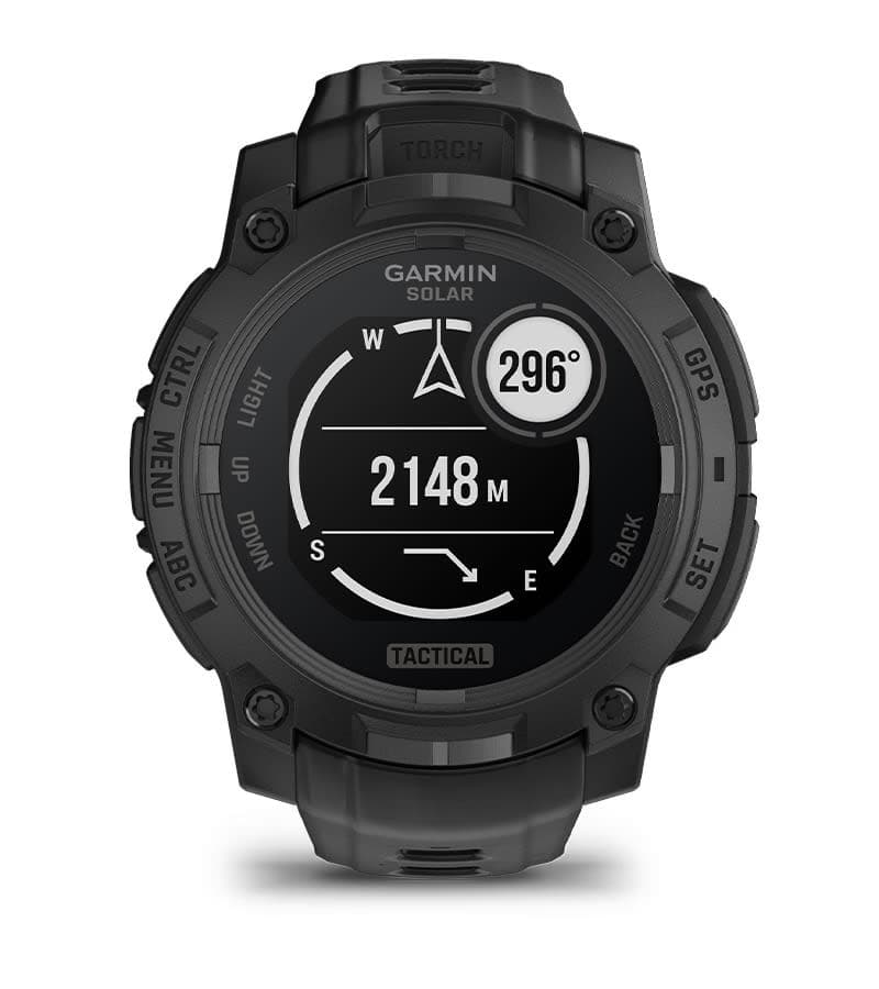 Smartwatch Instinct 3 45 mm, Solar, Tactical Edition, Black with Black Band"010-02934-50" — miniatură