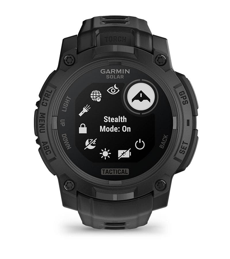 Smartwatch Instinct 3 45 mm, Solar, Tactical Edition, Black with Black Band"010-02934-50" — miniatură