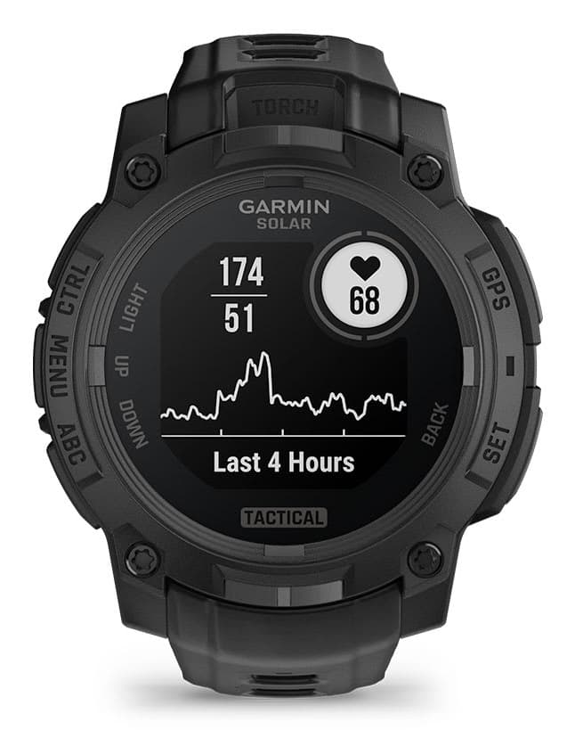 Smartwatch Instinct 3 45 mm, Solar, Tactical Edition, Black with Black Band"010-02934-50" — miniatură