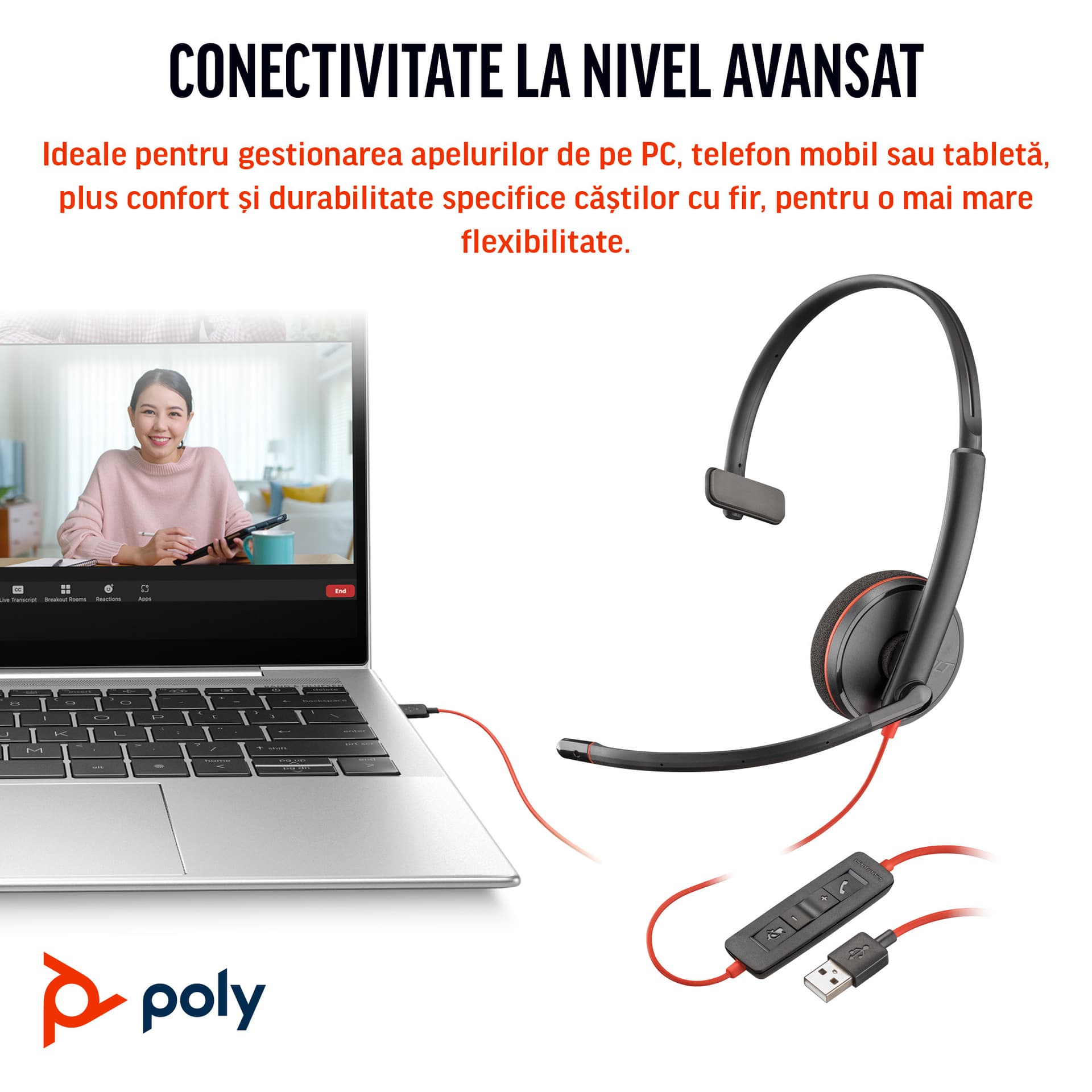 Poly BW 3210 USB-C HS +USB-C/A (Bulk)"8X214A6" — miniatură