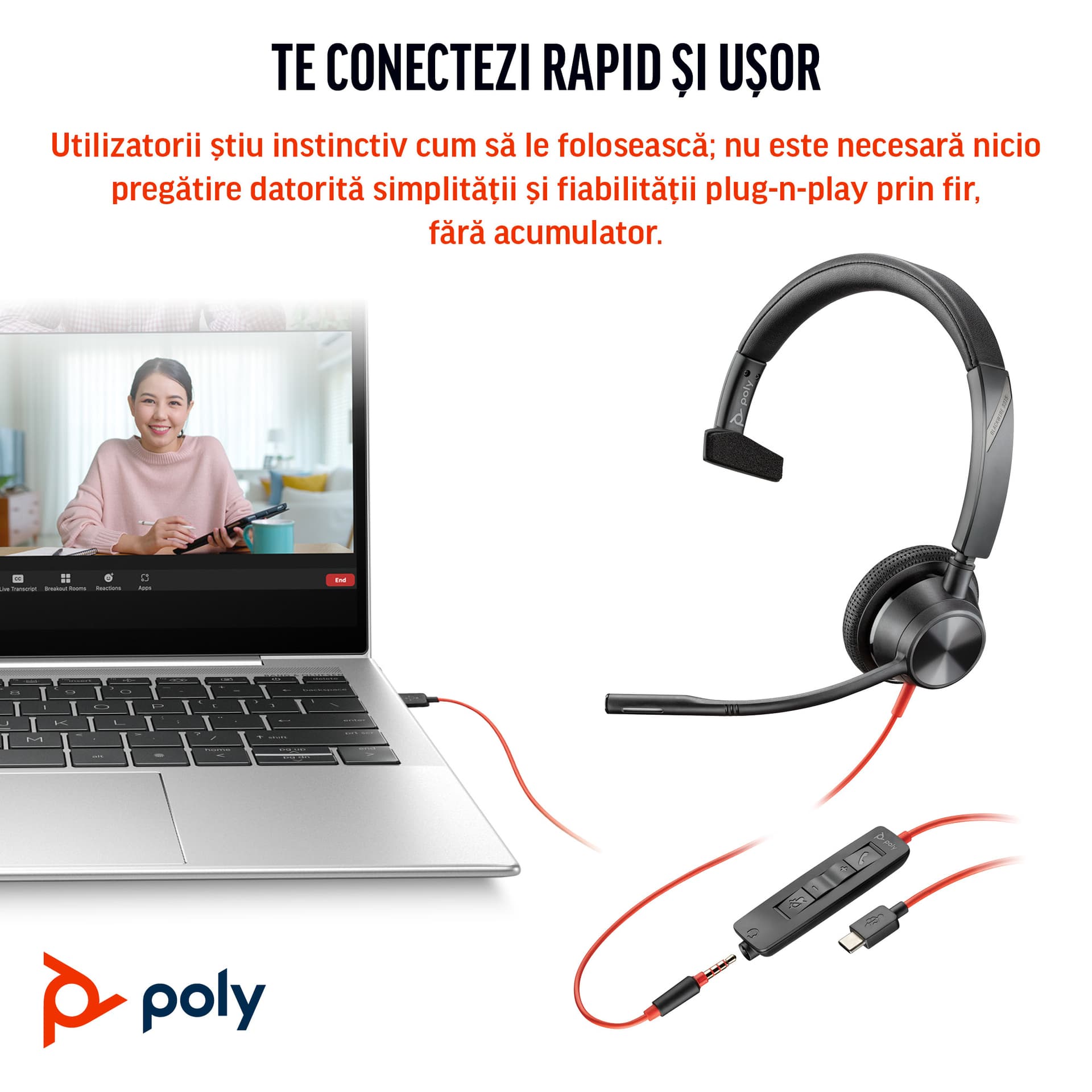 Poly BW 3315 -M USB-C HS +USB-C/A"8X218AA" — miniatură