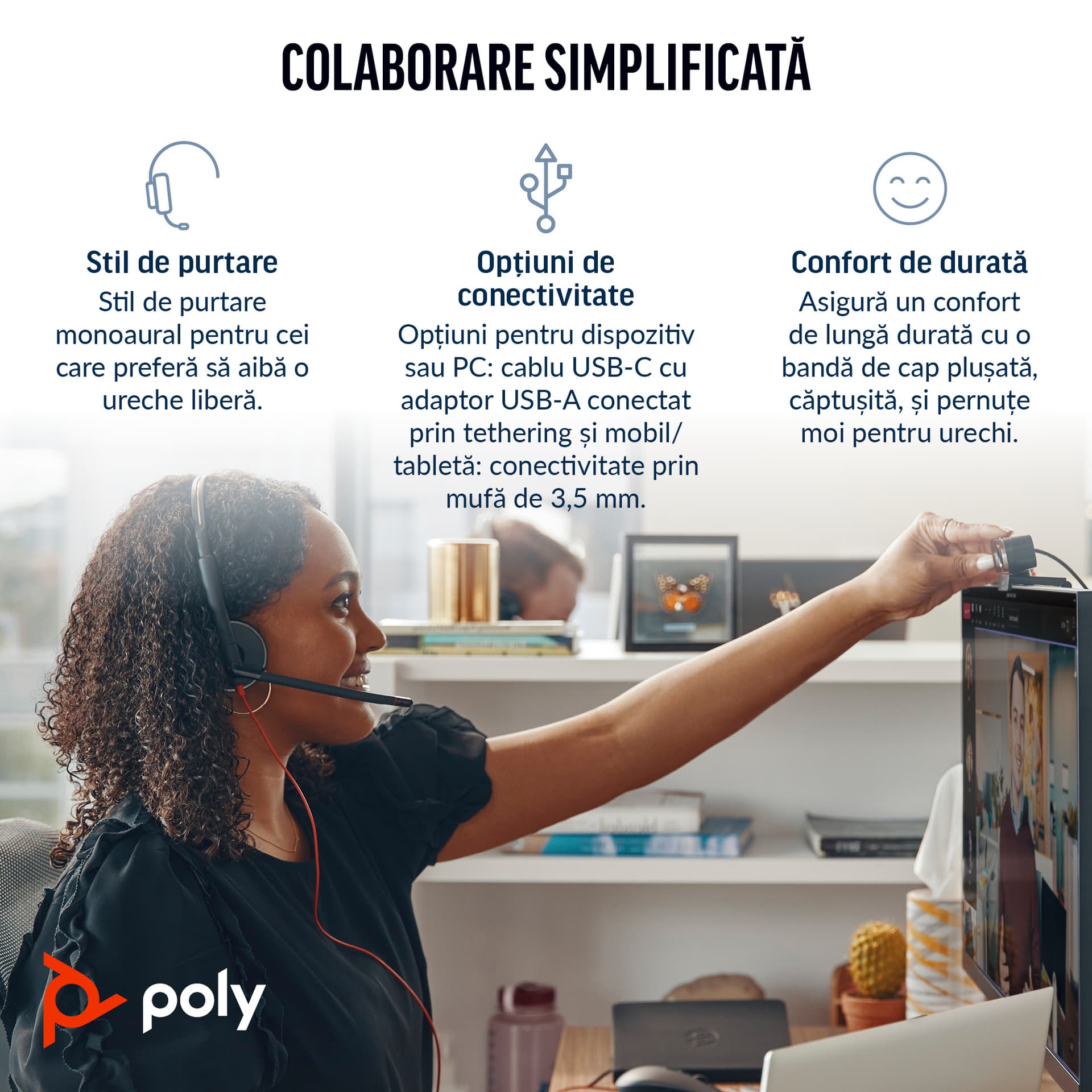 Poly BW 3315 -M USB-C HS +USB-C/A"8X218AA" — miniatură
