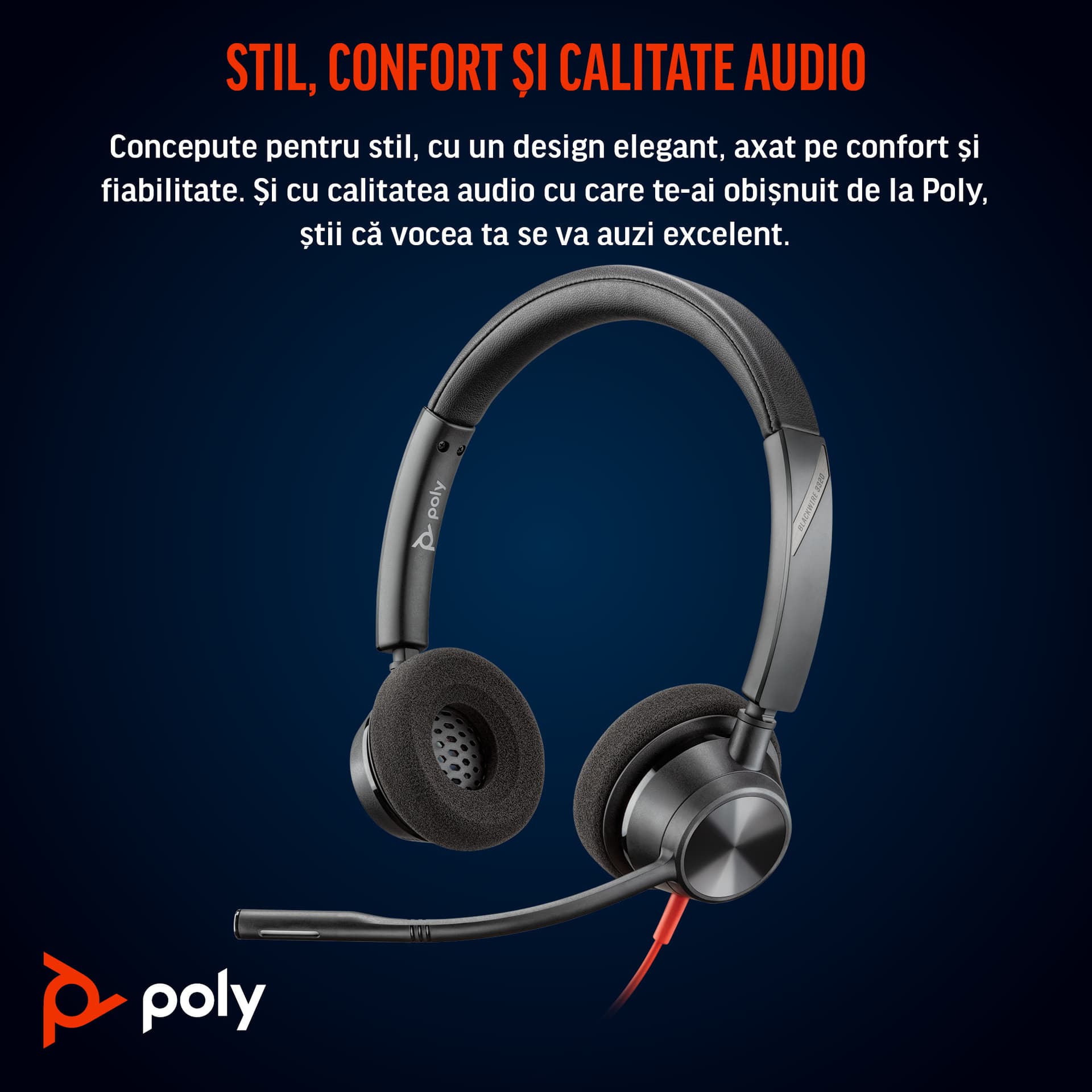 Poly BW 3320 Stereo -M USB-C HS +USB-C/A"8X220AA" — miniatură