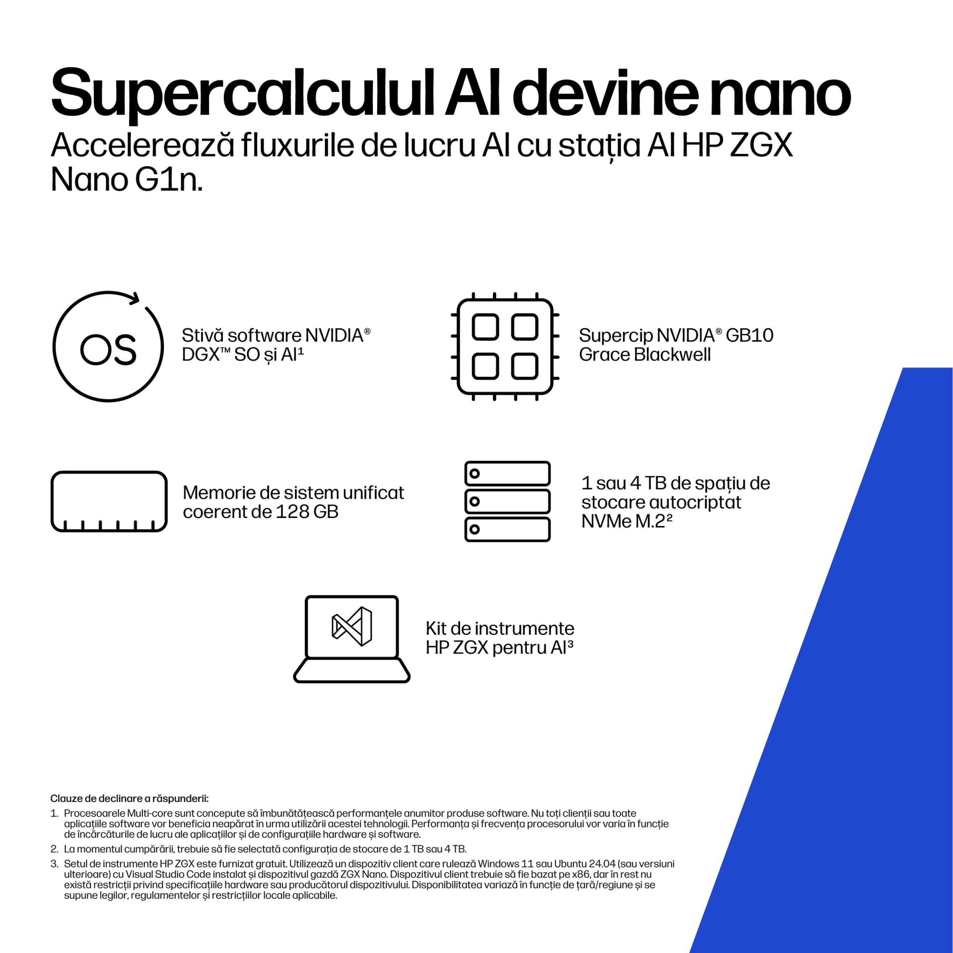 PC ZGX NANO G1N AI GB10/128G/2TB NVIDIA DGX D4DB3ET HP"D4DB3ET" — miniatură