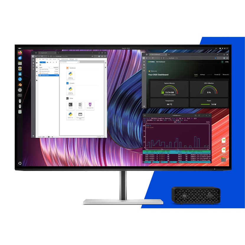 PC ZGX NANO G1N AI GB10/128G/2TB NVIDIA DGX D4DB3ET HP"D4DB3ET" — miniatură