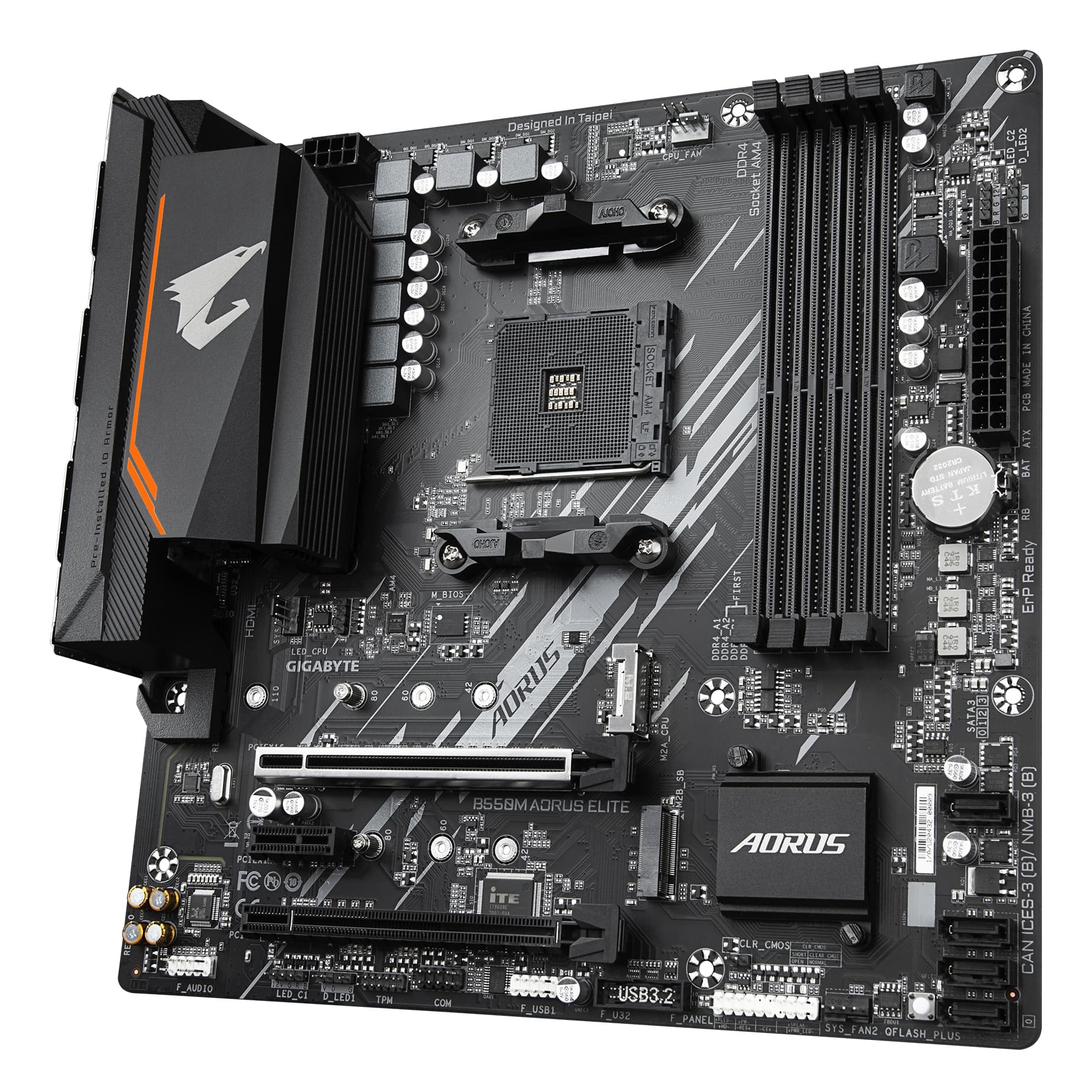 GIGABYTE B550M AORUS ELITE AM4 DDR4 2xM.2 4xSATA HDMI DVI mATX MB DS STOCK REFURBISHED (P)"TPN - B550M AORUS ELITE" — miniatură