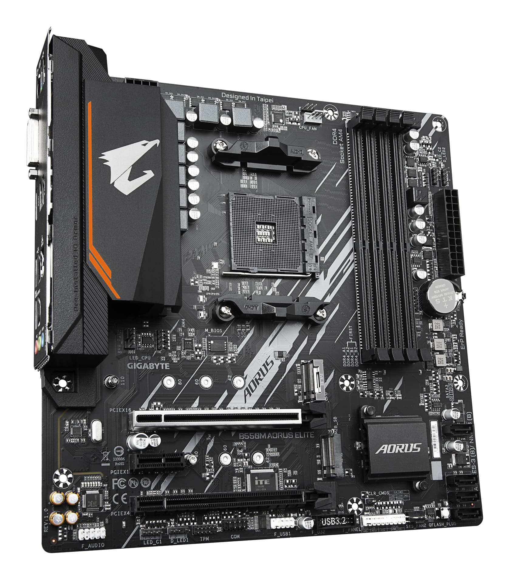 GIGABYTE B550M AORUS ELITE AM4 DDR4 2xM.2 4xSATA HDMI DVI mATX MB DS STOCK REFURBISHED (P)"TPN - B550M AORUS ELITE" — miniatură
