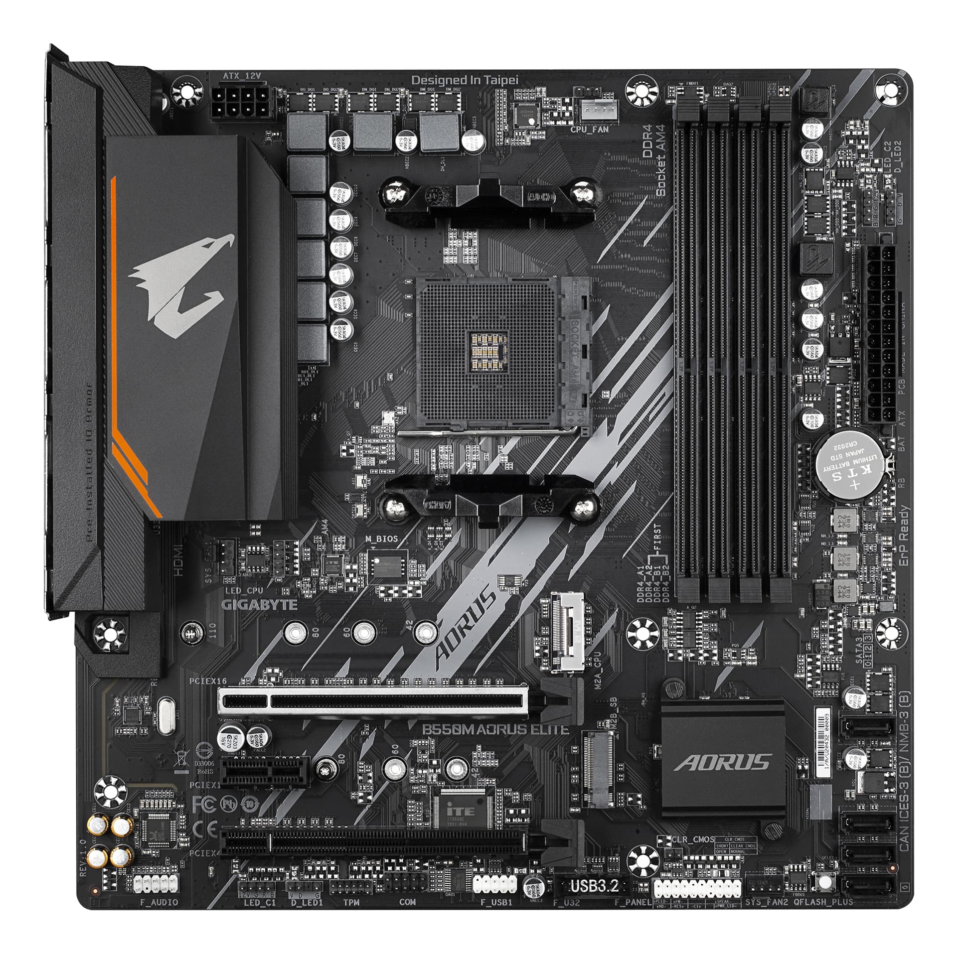 GIGABYTE B550M AORUS ELITE AM4 DDR4 2xM.2 4xSATA HDMI DVI mATX MB DS STOCK REFURBISHED (P)"TPN - B550M AORUS ELITE" — miniatură