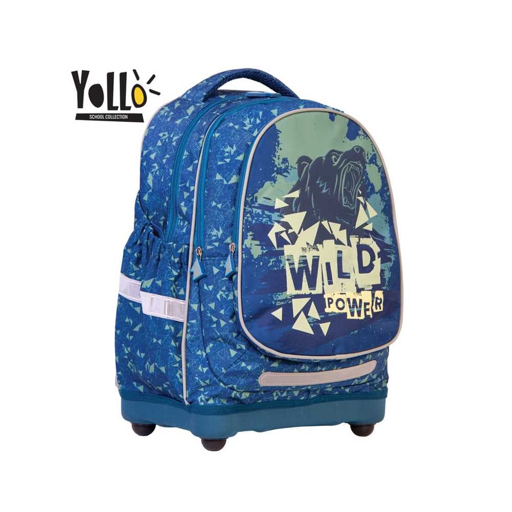 Ghiozdan anatomic, 38 cm, WILD POWER - YOLLO — miniatură