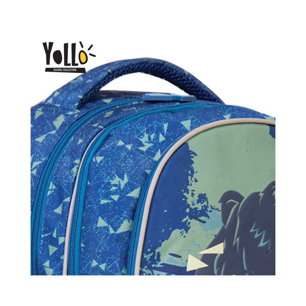 Ghiozdan anatomic, 38 cm, WILD POWER - YOLLO — miniatură