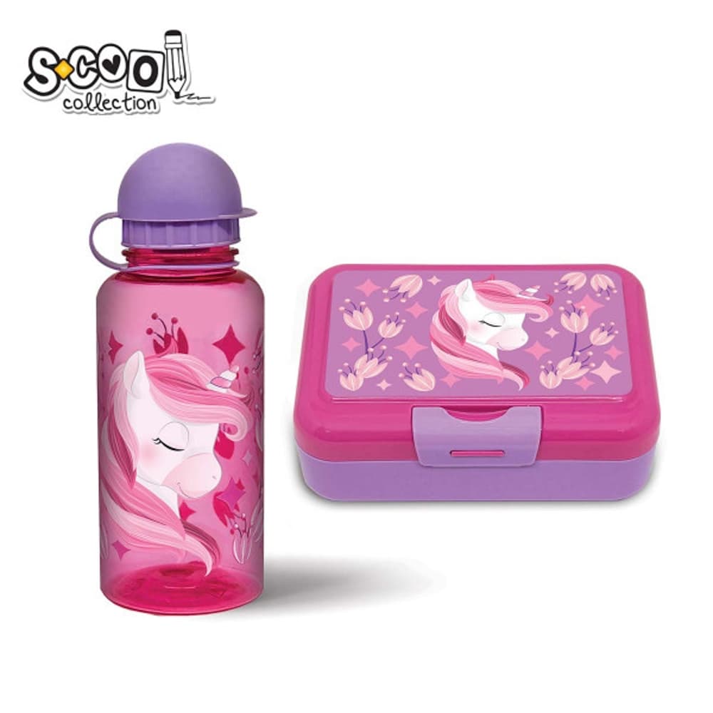 Set: sticla apa + cutie sandwich, Unicorn - S-COOL