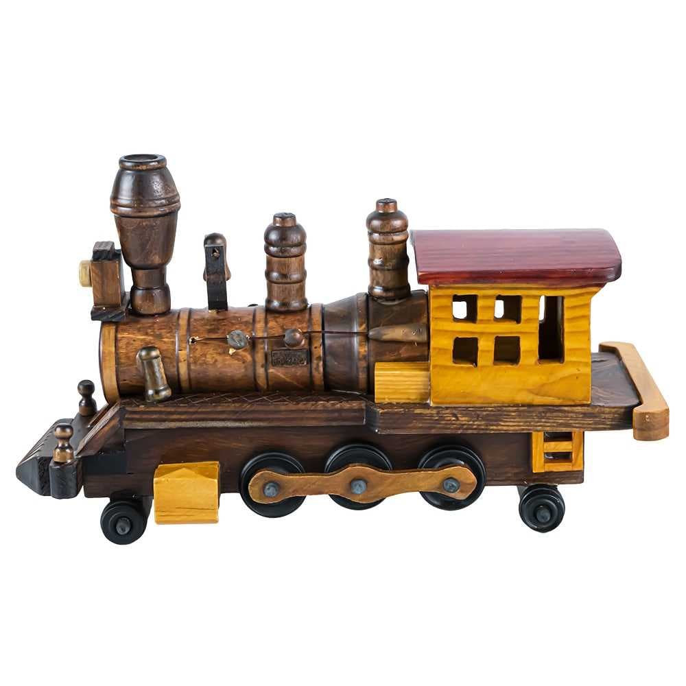 Locomotiva ornamentala, din lemn — miniatură