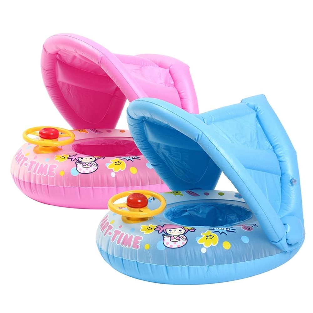 Colac baie gonflabil, cu protectie solara