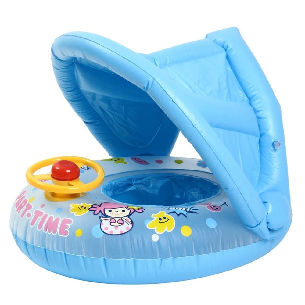 Colac baie gonflabil, cu protectie solara — miniatură