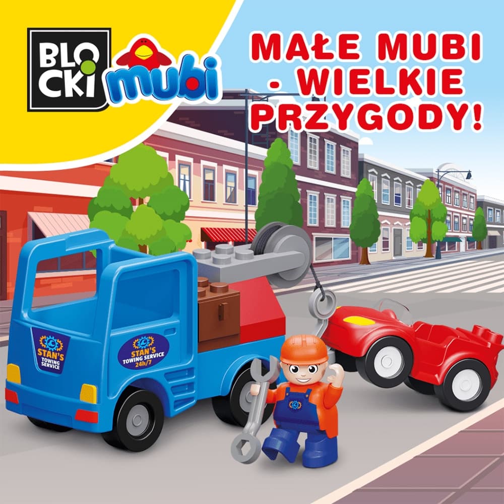 Blocki mubi, Masina de tractare, 15 piese — miniatură