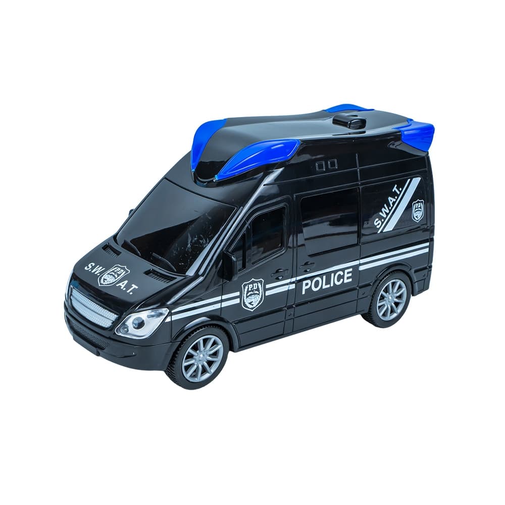 Masina politie, cu baterii, 21.5x9.5x12 cm — miniatură