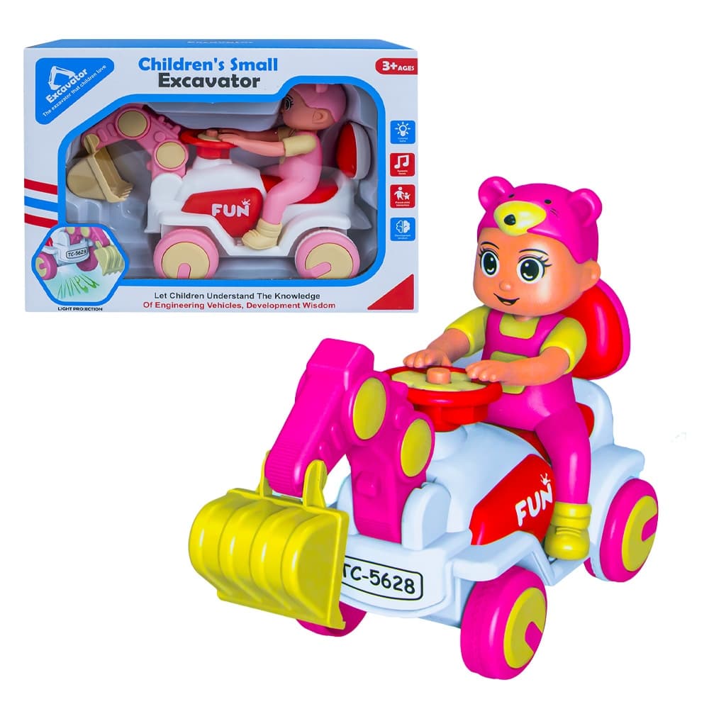 Excavator, cu lumina si sunet + figurina