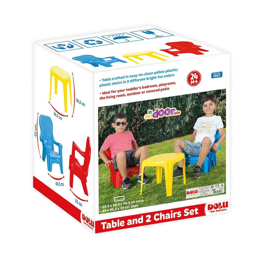 Masuta cu 2 scaunele, color - Dolu — miniatură