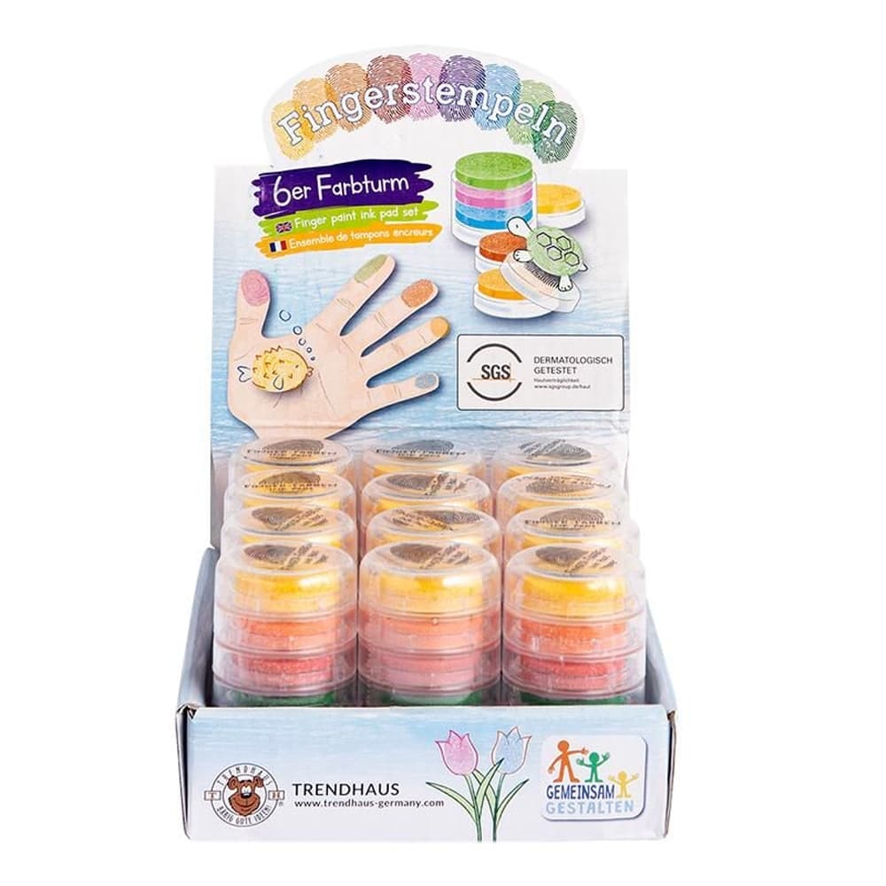 Set stampile pentru amprente, 6 culori - TRENDHAUS — miniatură