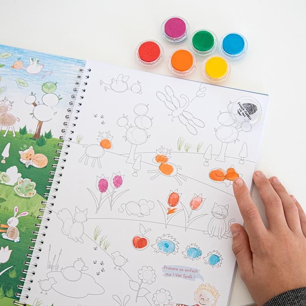 Set stampile pentru amprente, 6 culori - TRENDHAUS — miniatură