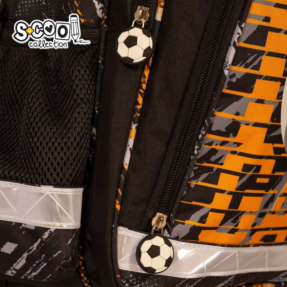 Ghiozdan trolley FOOTBAL, 38x29x14 cm - S-COOL — miniatură