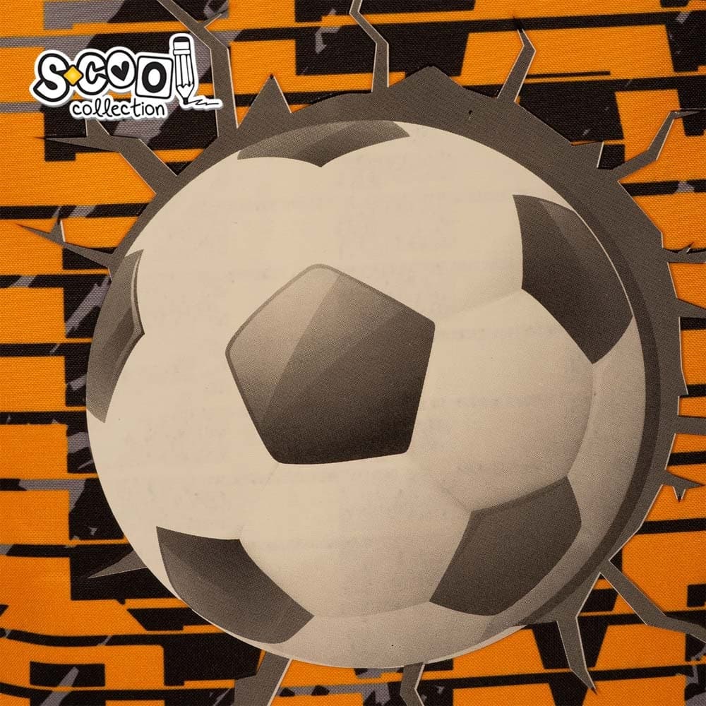 Ghiozdan trolley FOOTBAL, 38x29x14 cm - S-COOL — miniatură