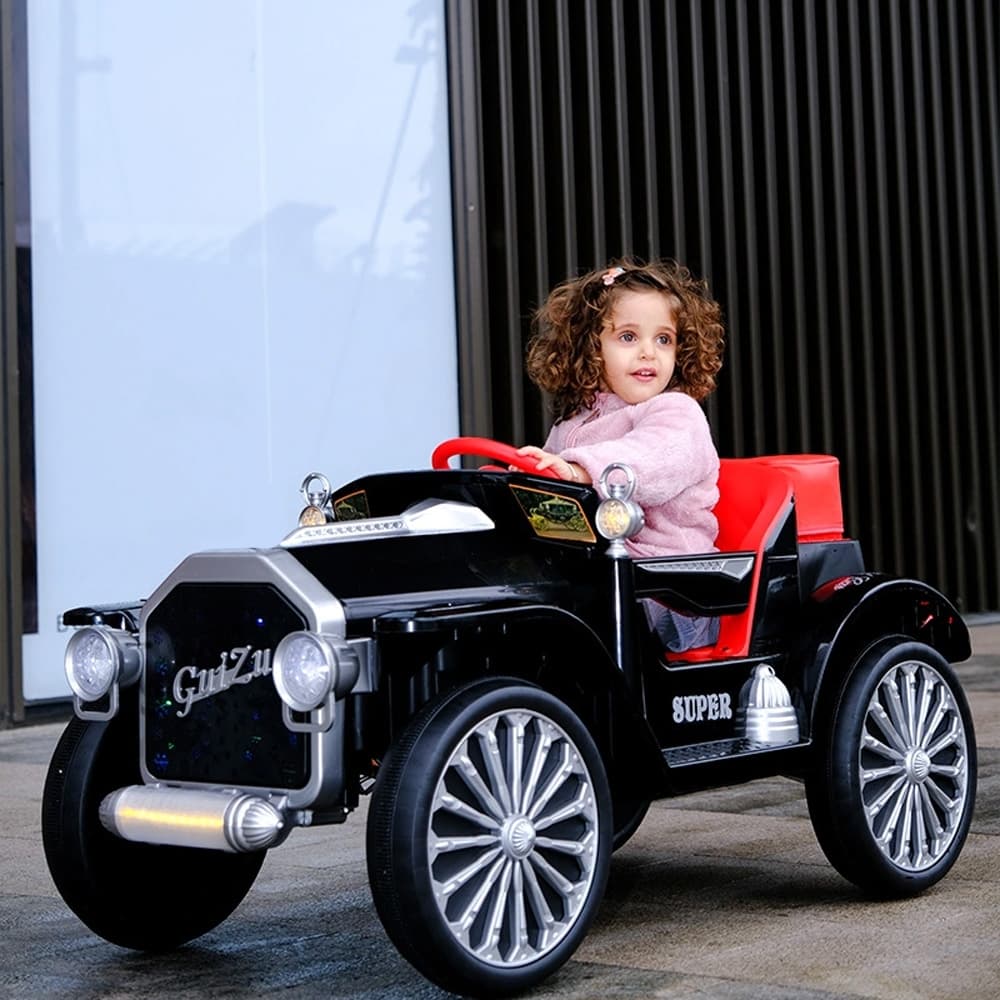 Masina de epoca cu acumulator, 4 motoare, 12V, 10A — miniatură