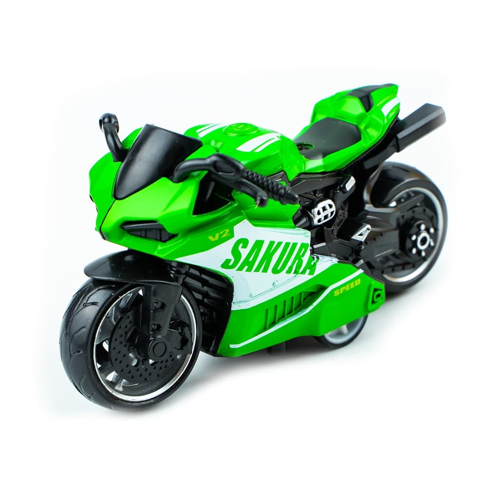 Motociclete frictiune din metal, 12 buc/set — miniatură