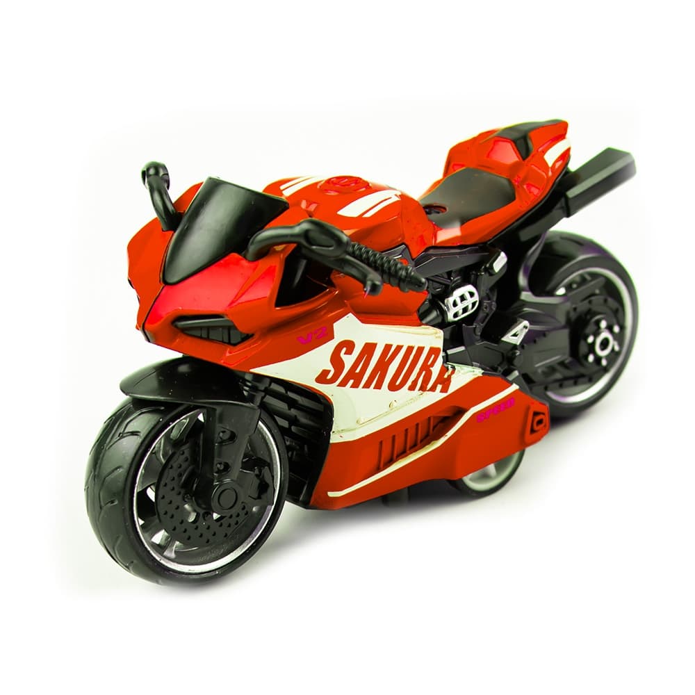 Motociclete frictiune din metal, 12 buc/set — miniatură