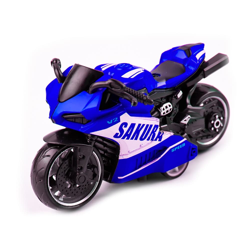 Motociclete frictiune din metal, 12 buc/set — miniatură