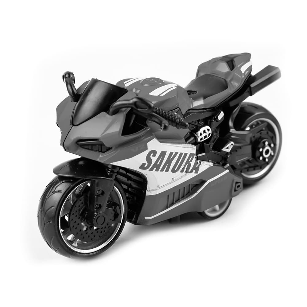 Motociclete frictiune din metal, 12 buc/set — miniatură