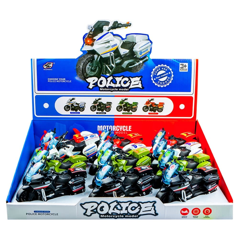 Motociclete frictiune, 12 buc/set — miniatură