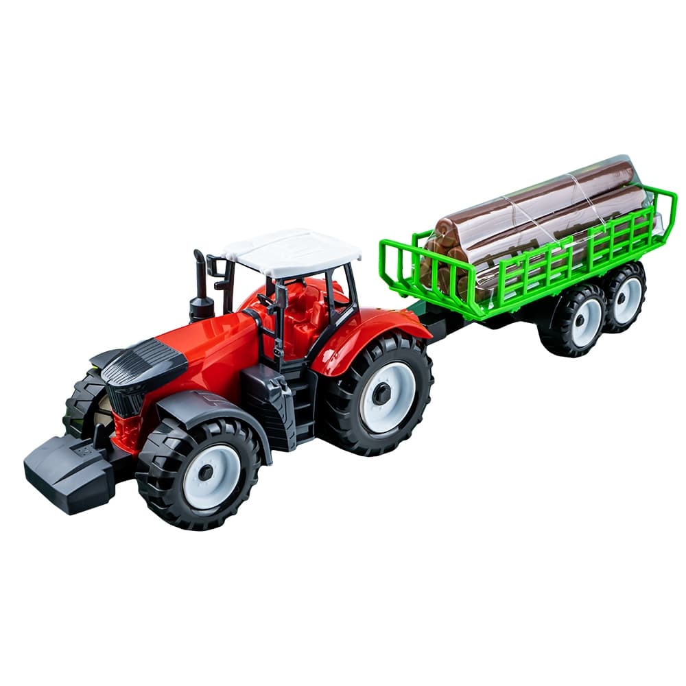 Tractor cu remorca lemne si frictiune — miniatură