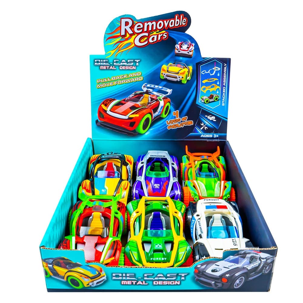Masinute metal, Carcasa interschimbabila, 6 buc/set — miniatură