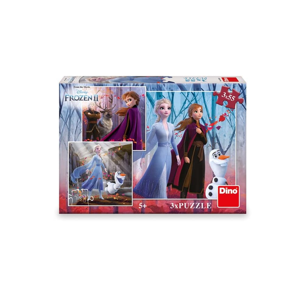 Puzzle 3x55 piese, Frozen - DINO TOYS — miniatură