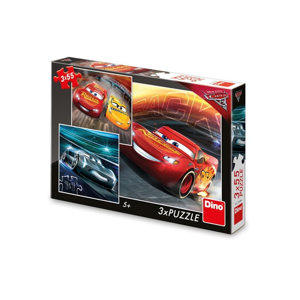 Puzzle 3x55 piese, Cars 3 - DINO TOYS