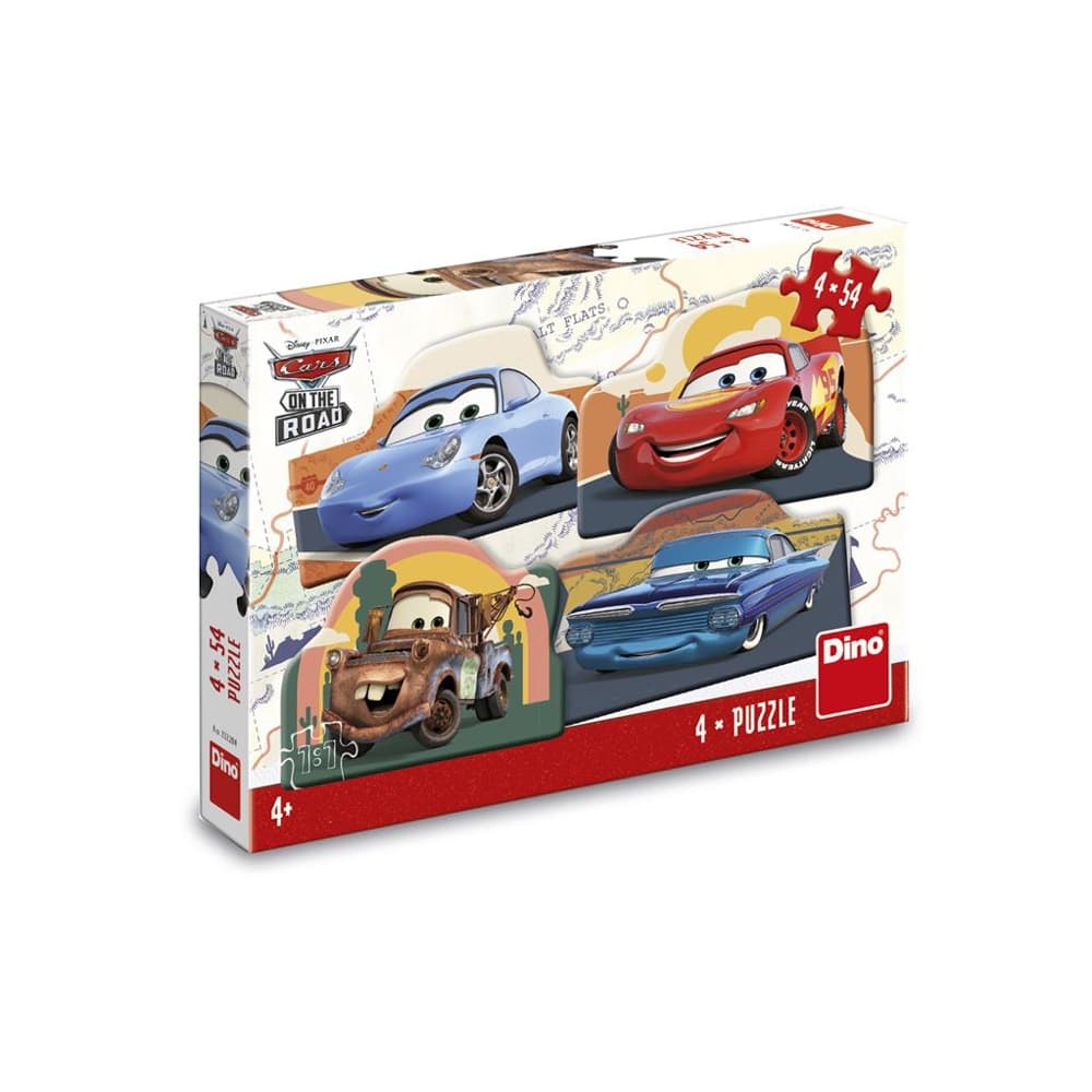 Puzzle 4x54 piese, Cars - DINO TOYS — miniatură