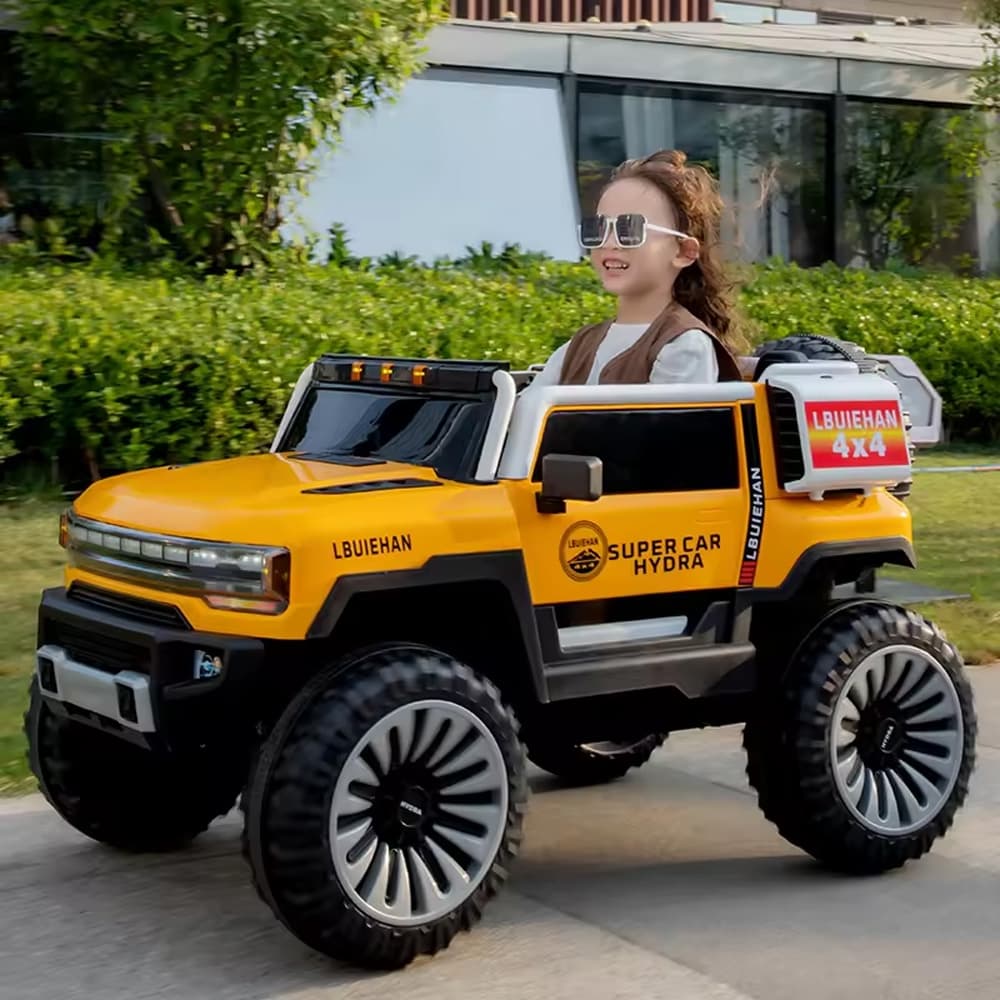 Jeep cu acumulator, 4 motoare, 12V, 7A — miniatură