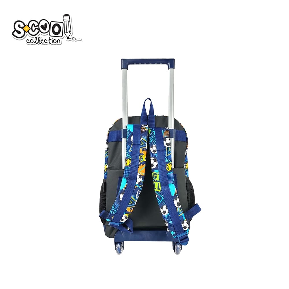 Ghiozdan trolley FOOTBALL, 45x32x16.5 cm - S-COOL — miniatură