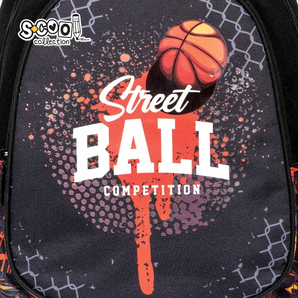 Ghiozdan anatomic, 38x39x19.5 cm, STREET BALL - S-COOL — miniatură